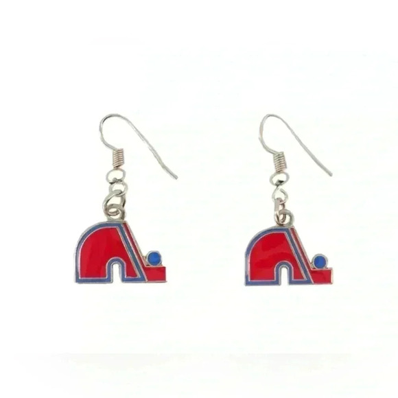 🆕NHL Quebec Nordiques Logo Earrings - Picture 4 of 13